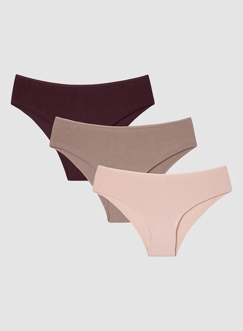 بنتي سكن سنس عبوة من  سراويل داخلية قصيرة بخصر منخفض